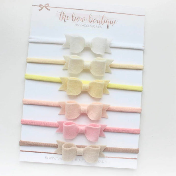 My first year small bow headbands