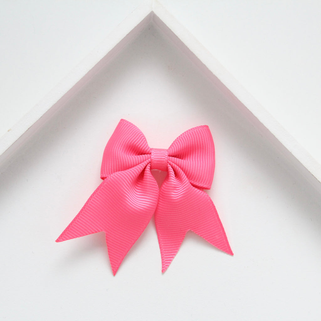 Personalised short tail pinch ribbon | 34 colours | Clip or bobble