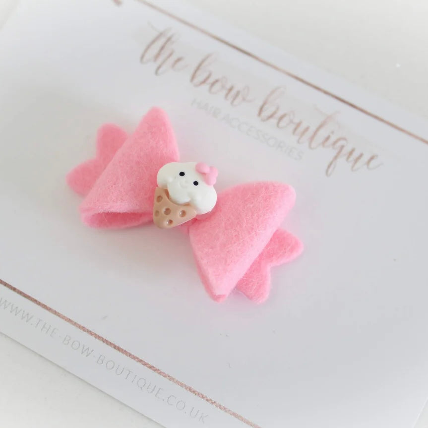 Pink ice cream mini baby felt | clip or bobble