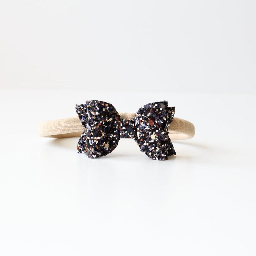Mini deluxe glitter bows | 22 Colours | Clip, headband or bobble