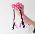 Gymnastic tail pinch ribbon bow | 2 sizes | Clip or bobble