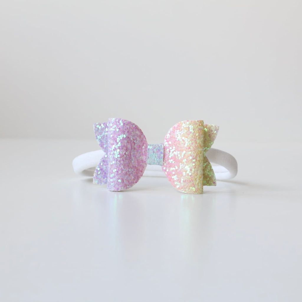 Medium deluxe glitter bows | 20 Colours | Clip or headband
