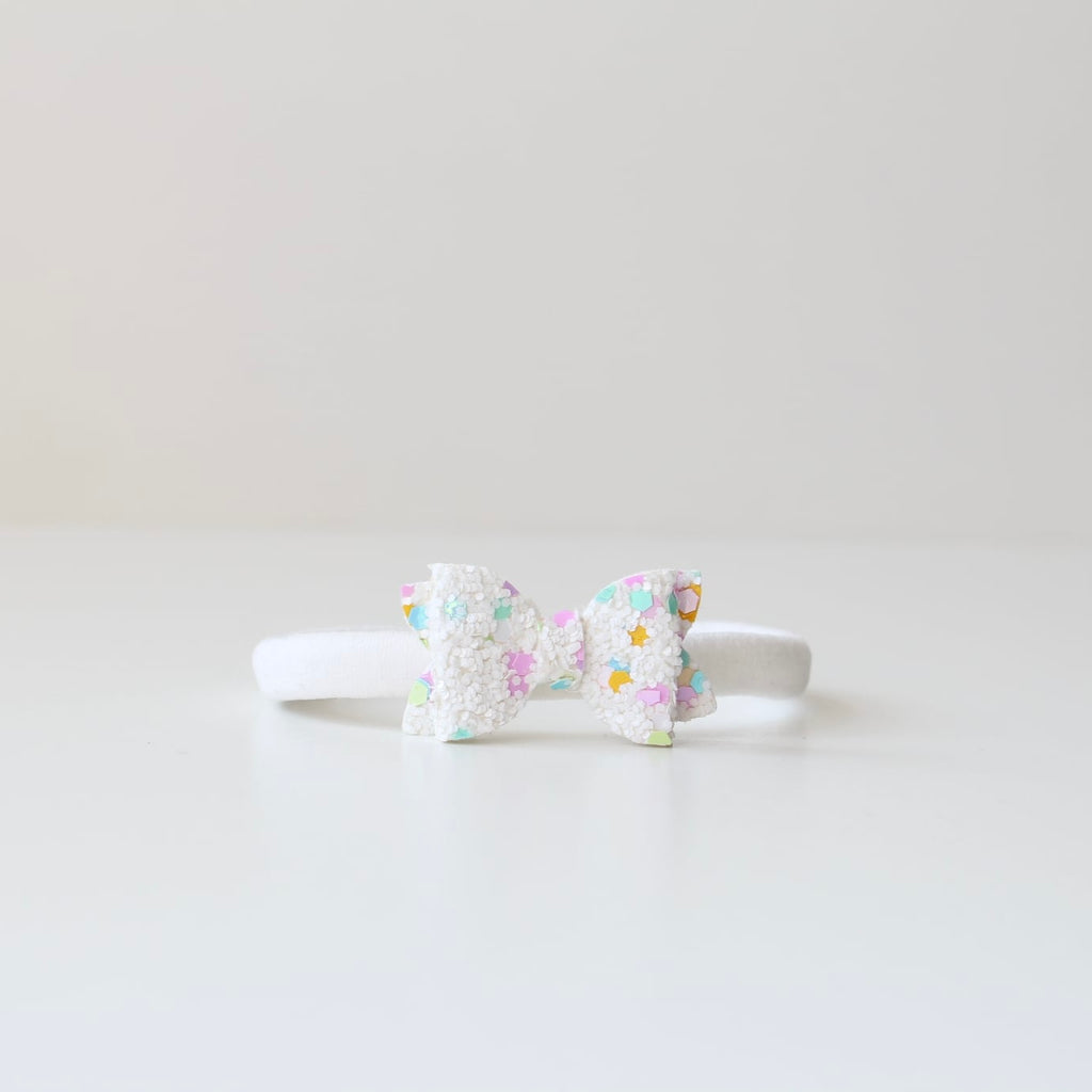 Petite deluxe glitter bows | 22 Colours | Clip, headband or bobble