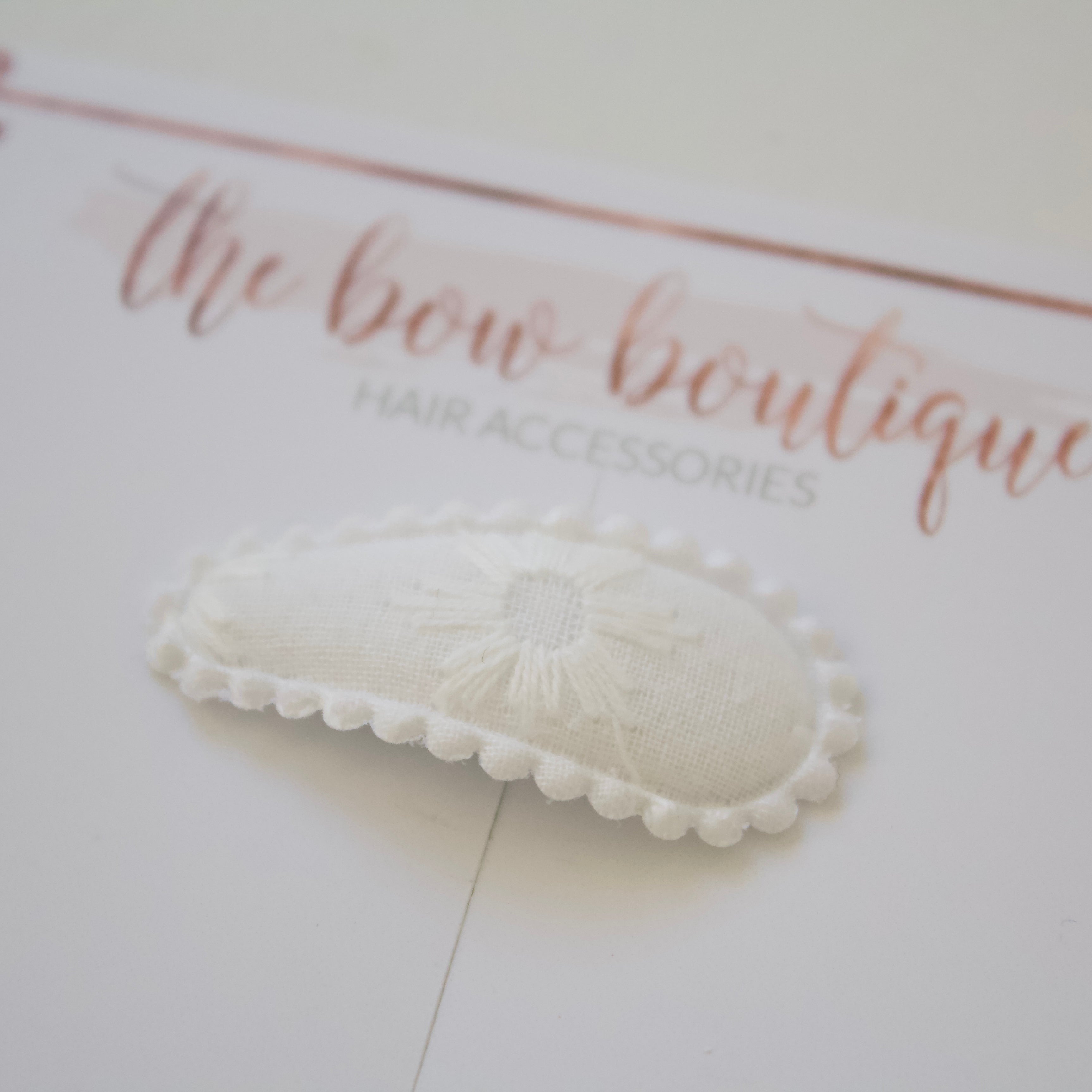 My first embroidered snappy clips