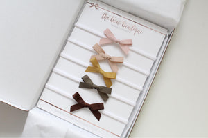 Hand tied autumn ribbon bow headband sets