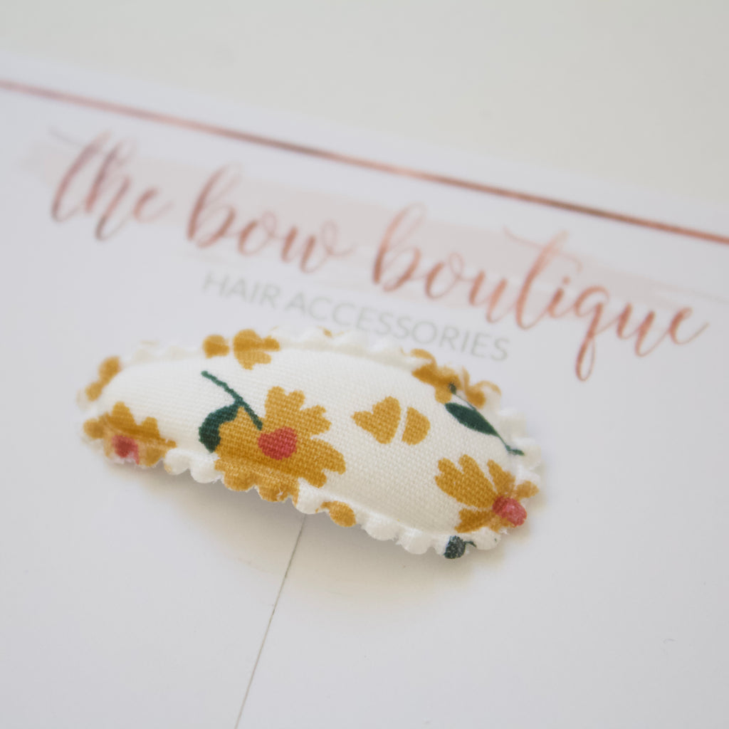 My first embroidered snappy clips