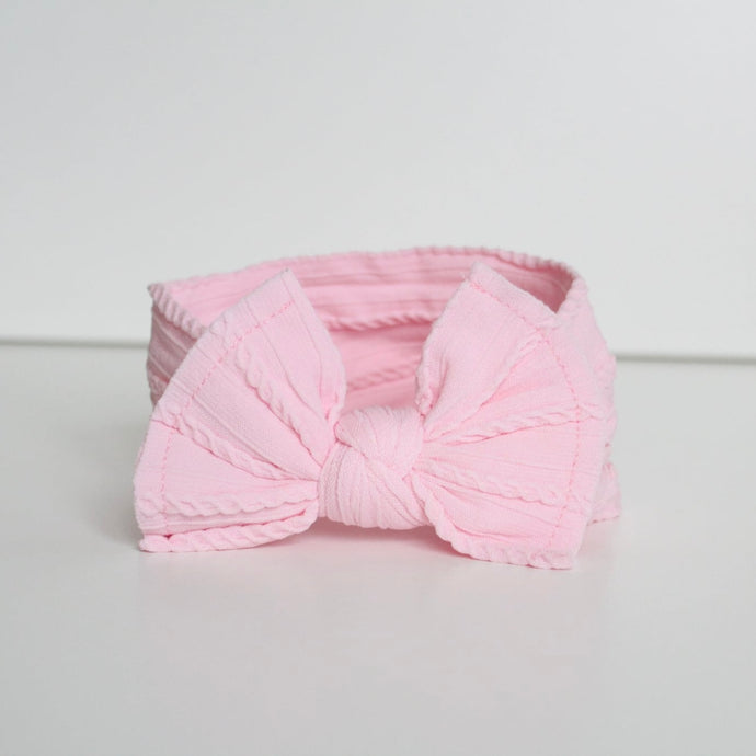 Pink cable headwrap
