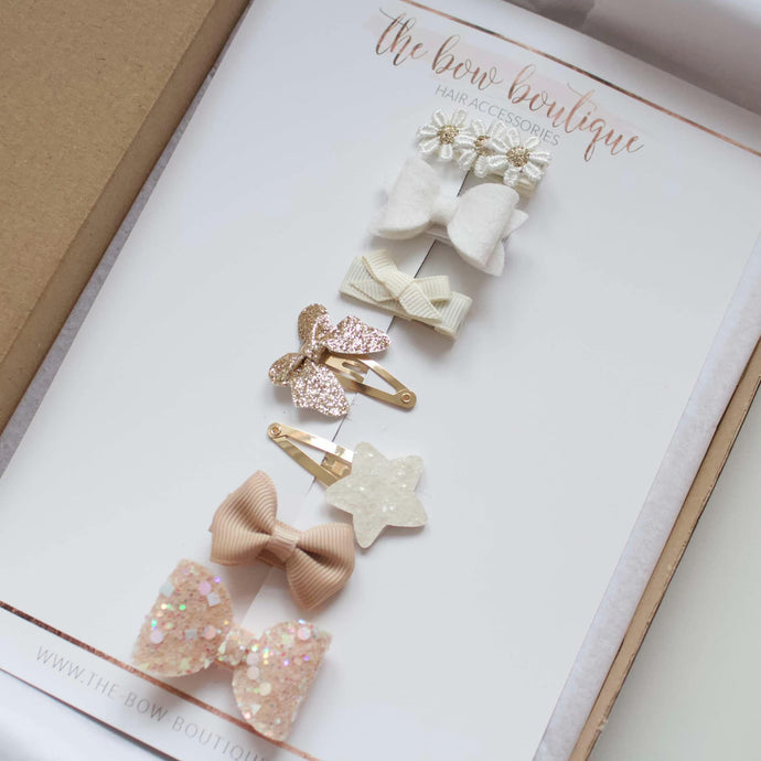 My first delicate neutral clip set