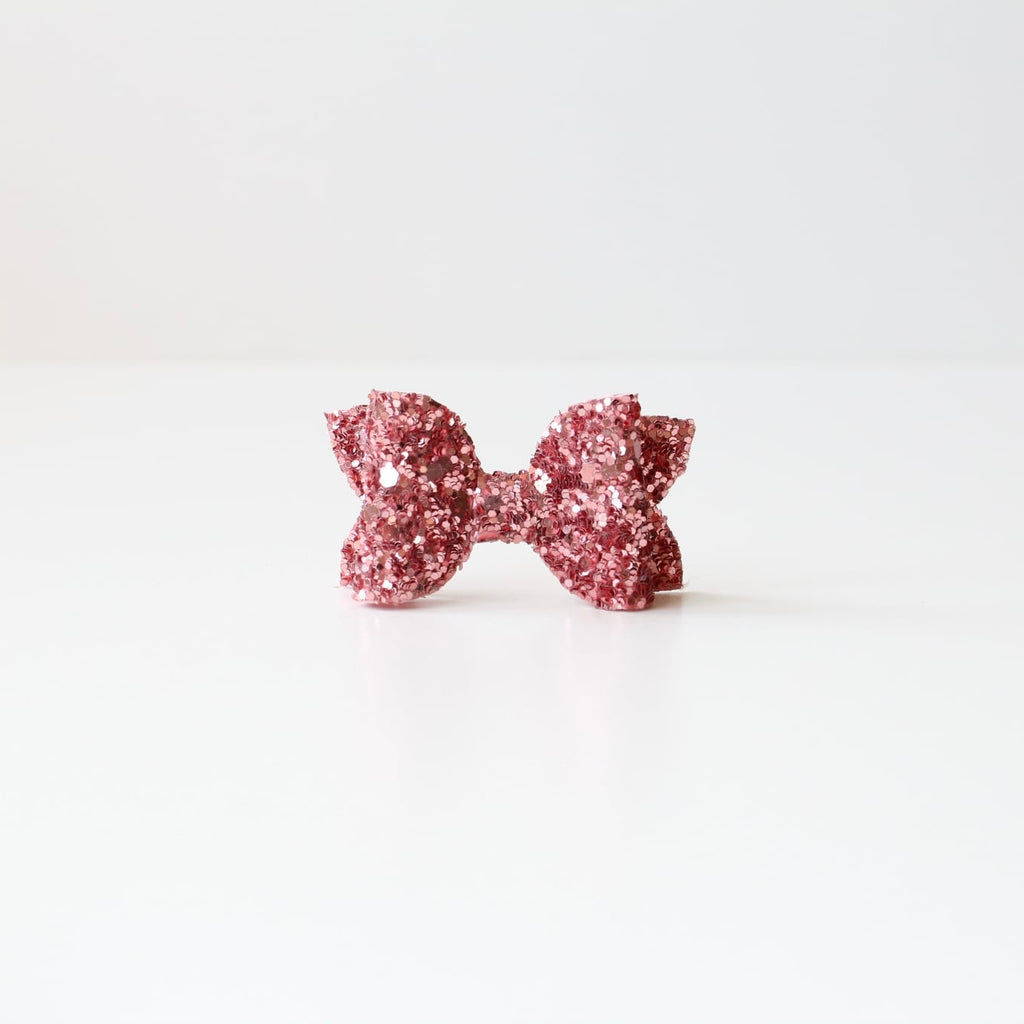 Mini deluxe glitter bows | 22 Colours | Clip, headband or bobble