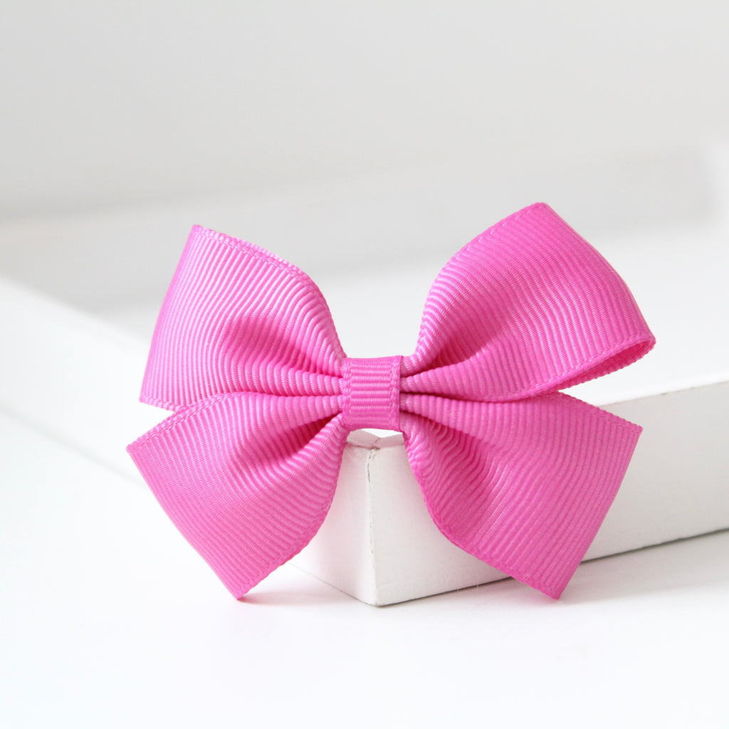 Double pinch ribbon bows | 32 colours | Clip or bobble