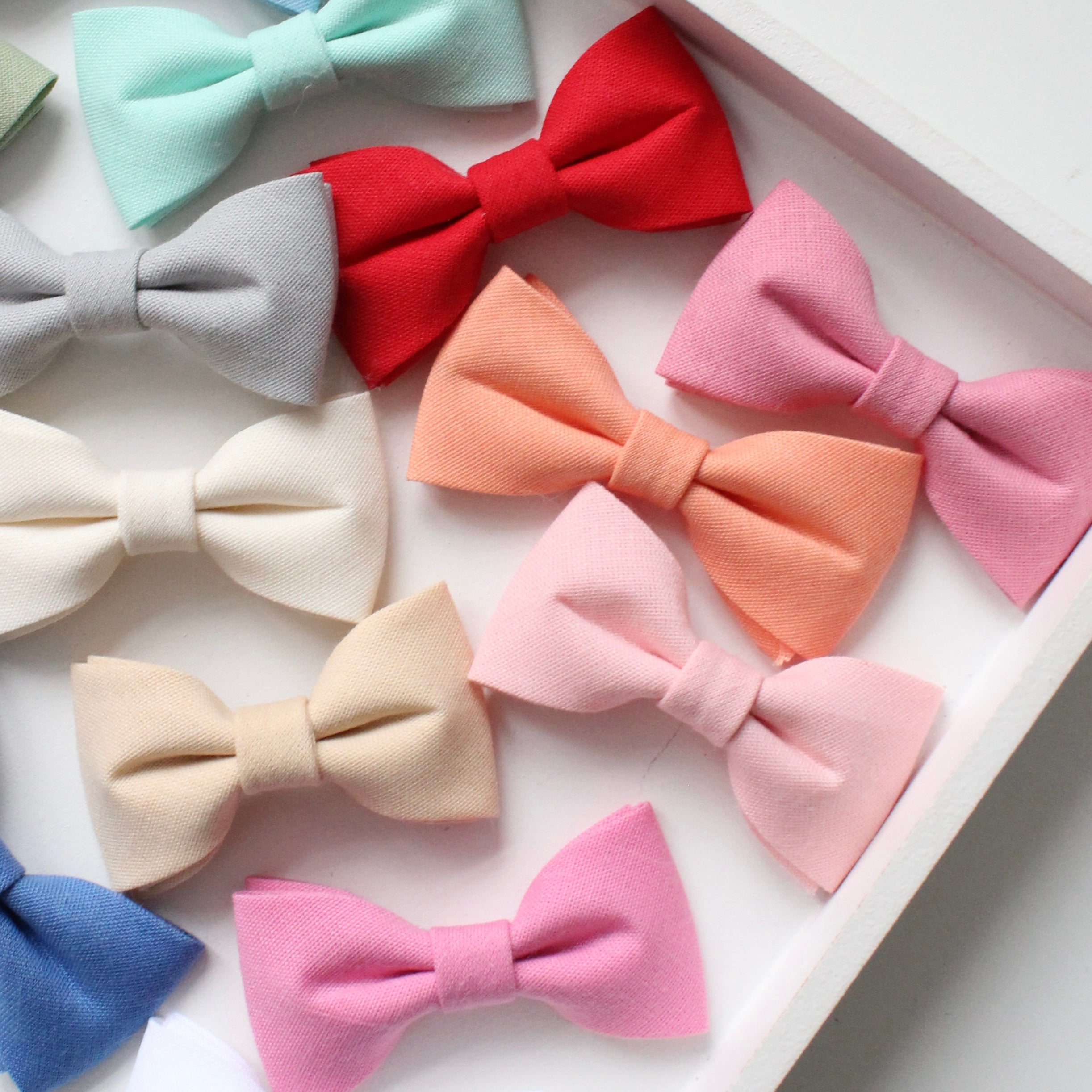 Cotton pinch bows | 23 Colours Clip or headband