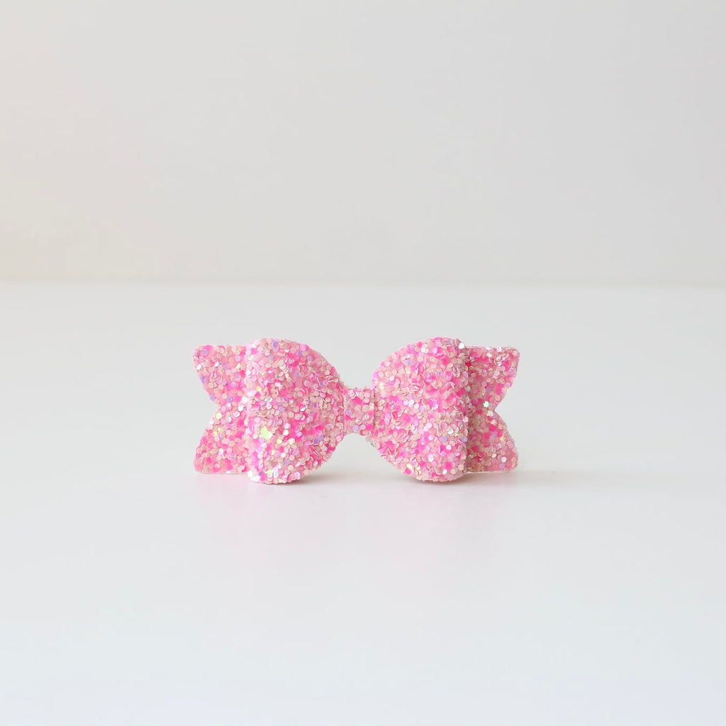 Small chunky glitter bows | 22 Colours | Clip or headband