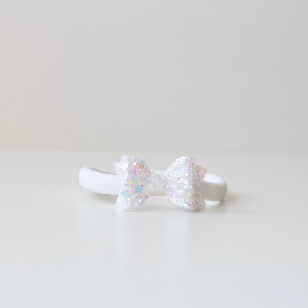 Petite deluxe glitter bows | 22 Colours | Clip, headband or bobble
