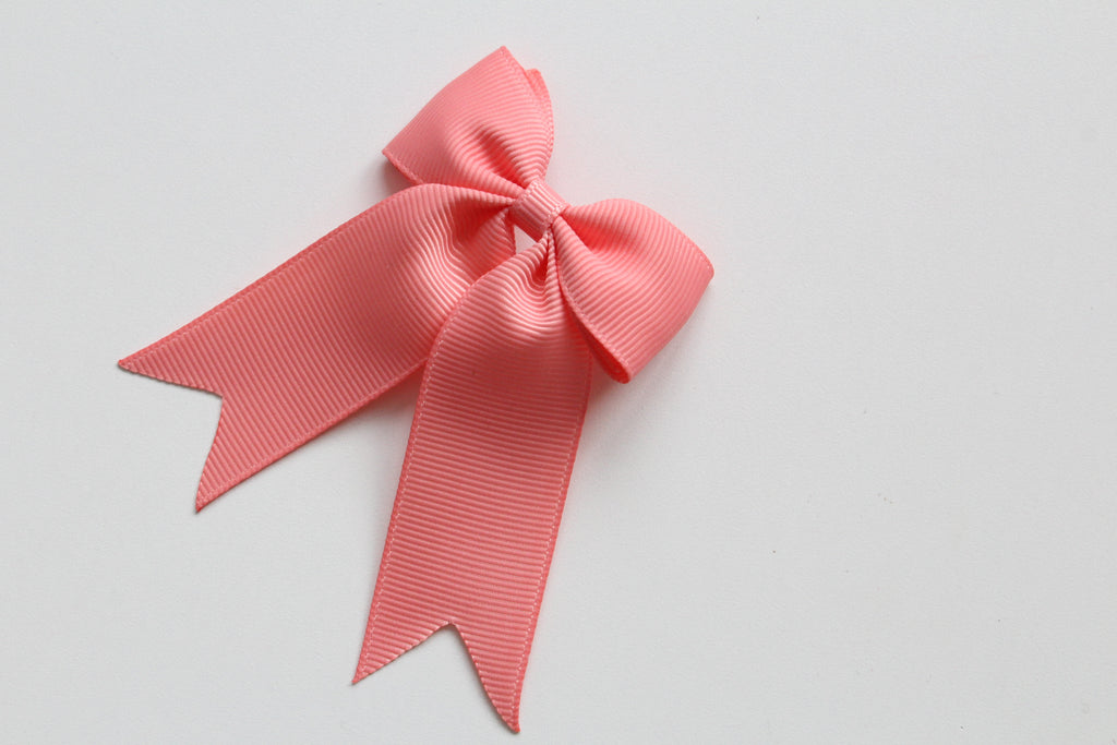 Personalised tail pinch ribbon bows | 33 colours | Clip or bobble