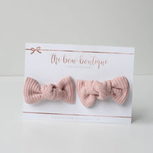 Load image into Gallery viewer, My first pigtail clip set - Nude pink petite knot