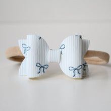 Load image into Gallery viewer, Blue bow medium deluxe bows