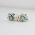 Delicate sage & cream daisy flowers | Clip or headband