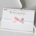 Pink & gold heart hand tied ribbon bow headband