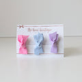 Mini bow set of 3 | Pink, blue & lilac