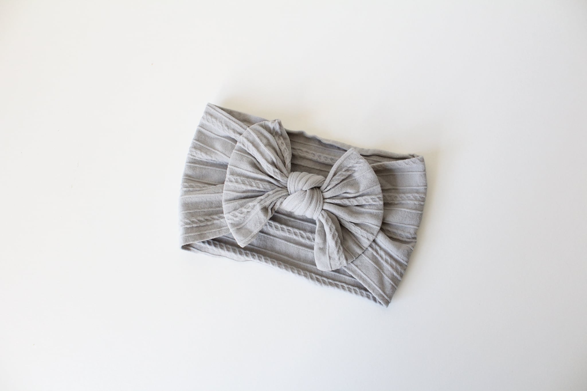 Grey cable headwrap