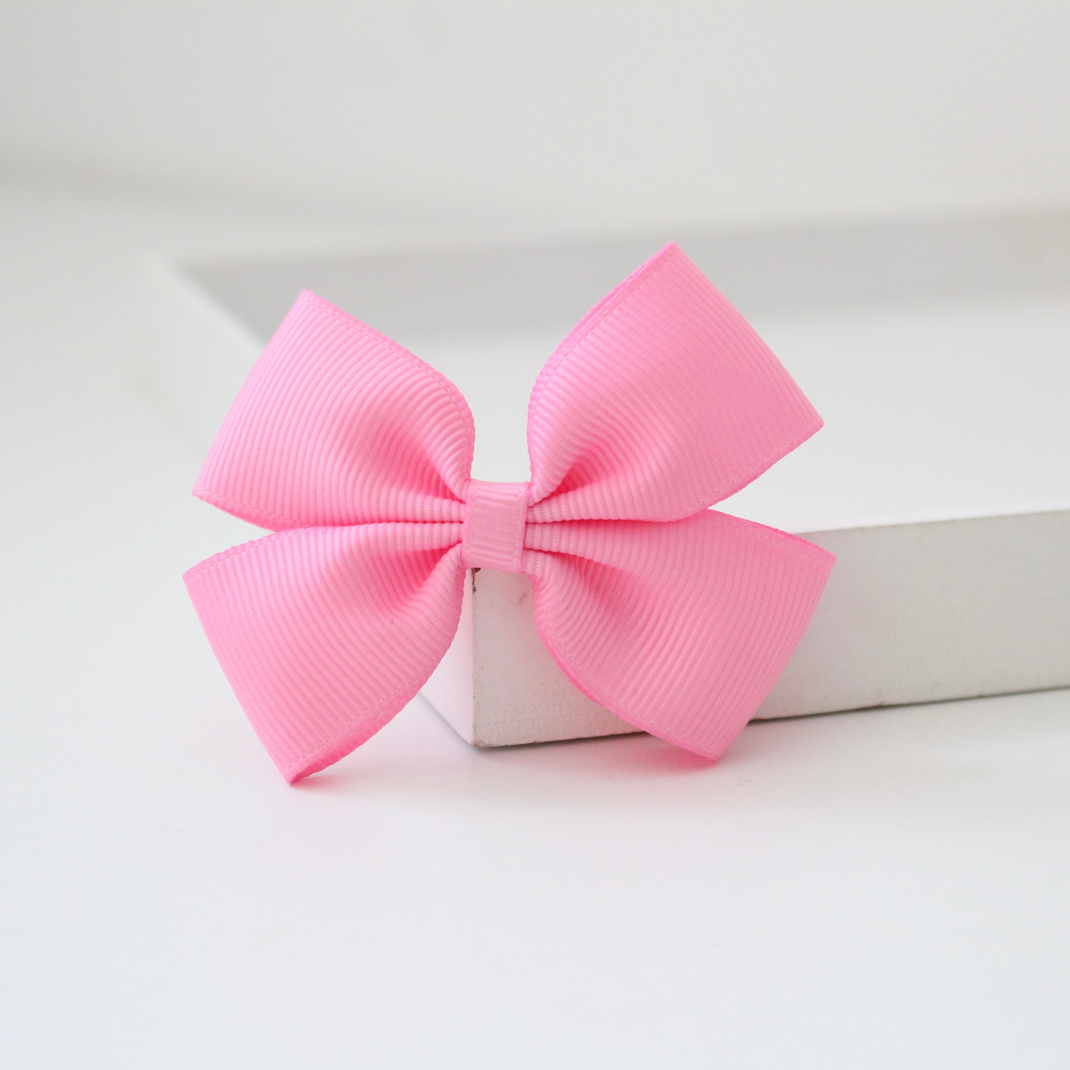 Double pinch ribbon bows | 32 colours | Clip or bobble
