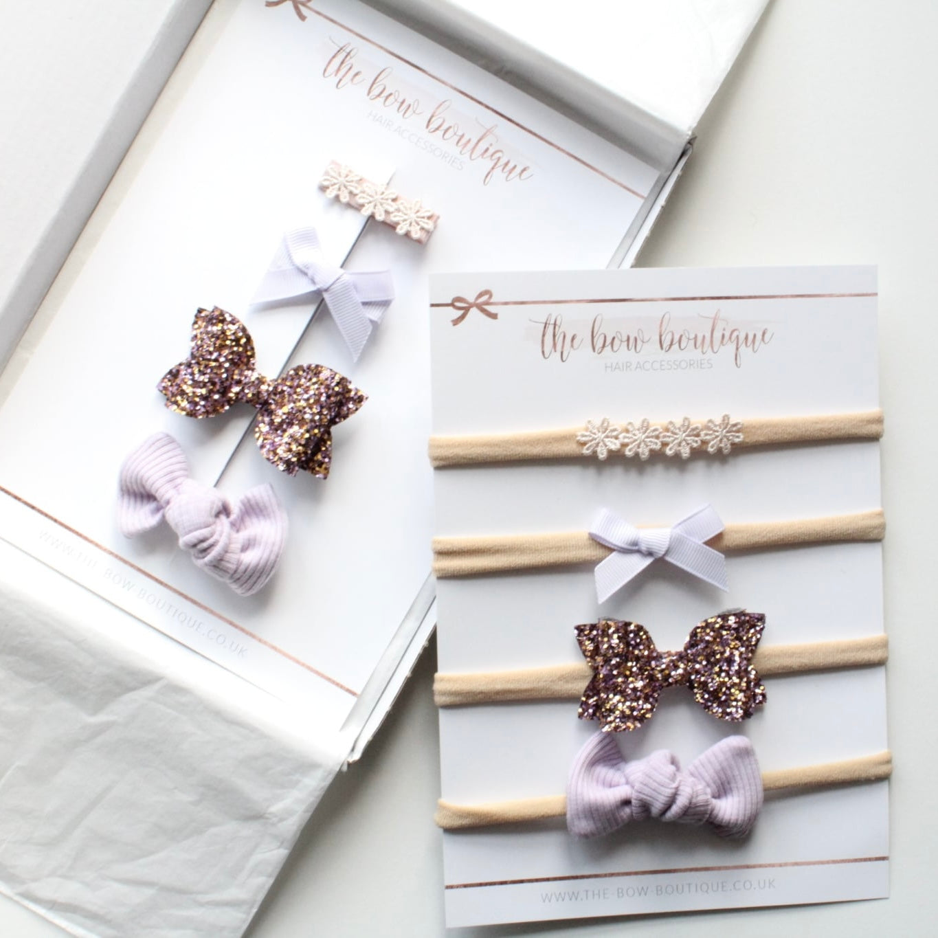 Lilac bow set