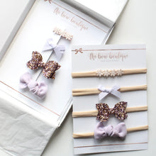 Load image into Gallery viewer, Lilac bow set