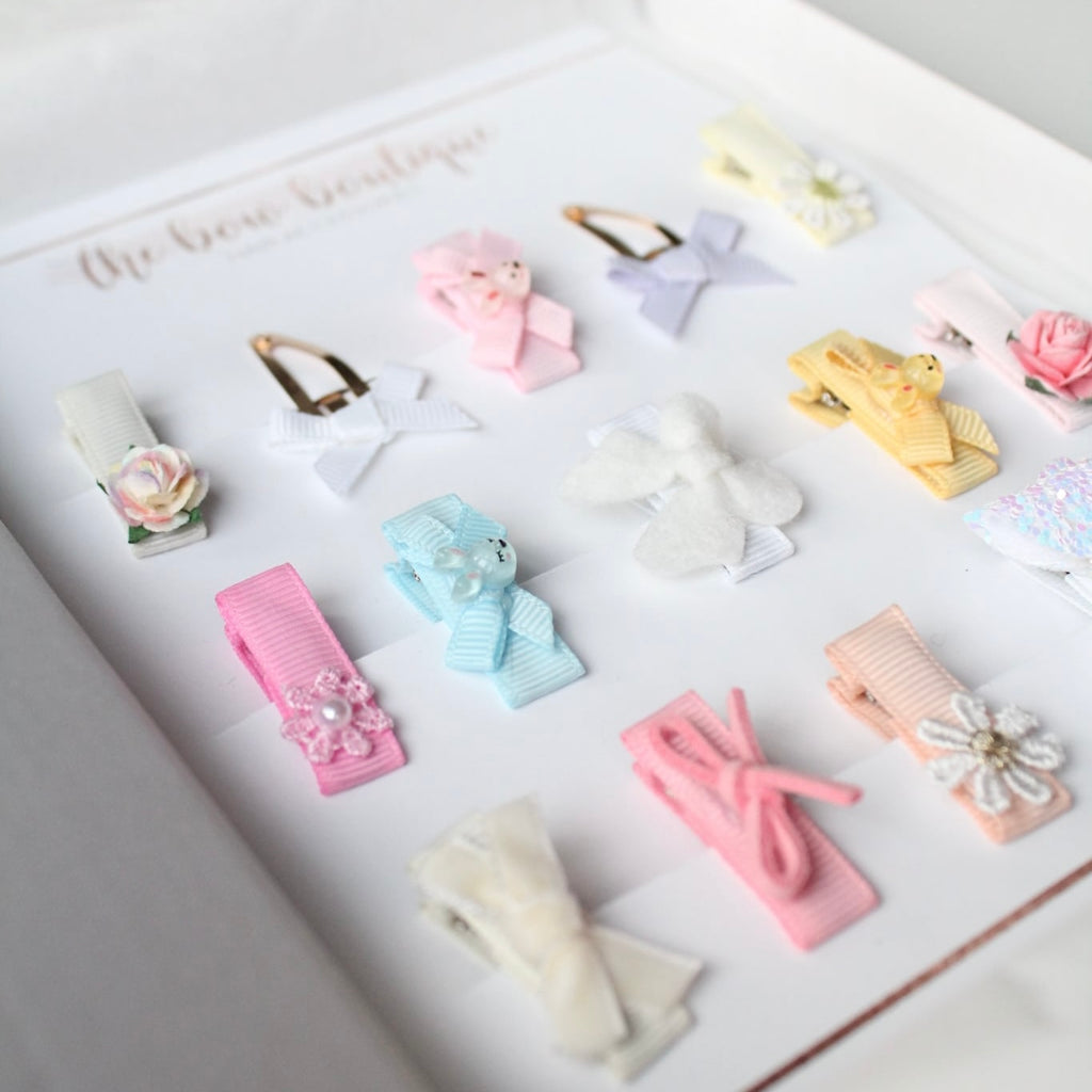 My first spring petite baby fringe clips | Set of 15