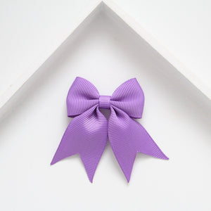 Personalised short tail pinch ribbon clip & bobbles 33 colours