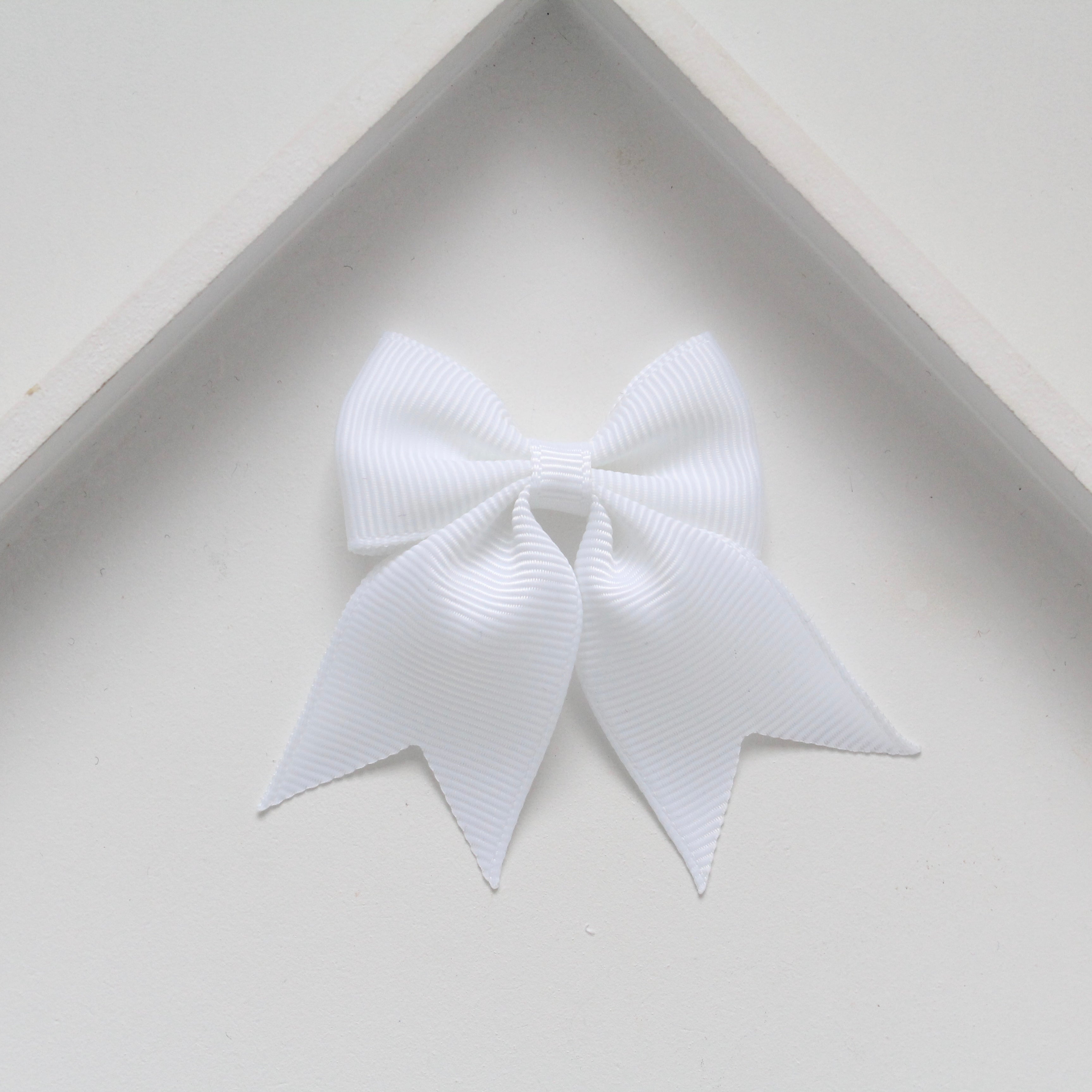 Personalised short tail pinch ribbon clip & bobbles | 34 colours