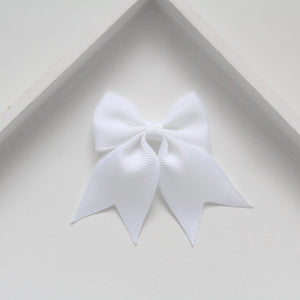Personalised short tail pinch ribbon clip & bobbles 33 colours
