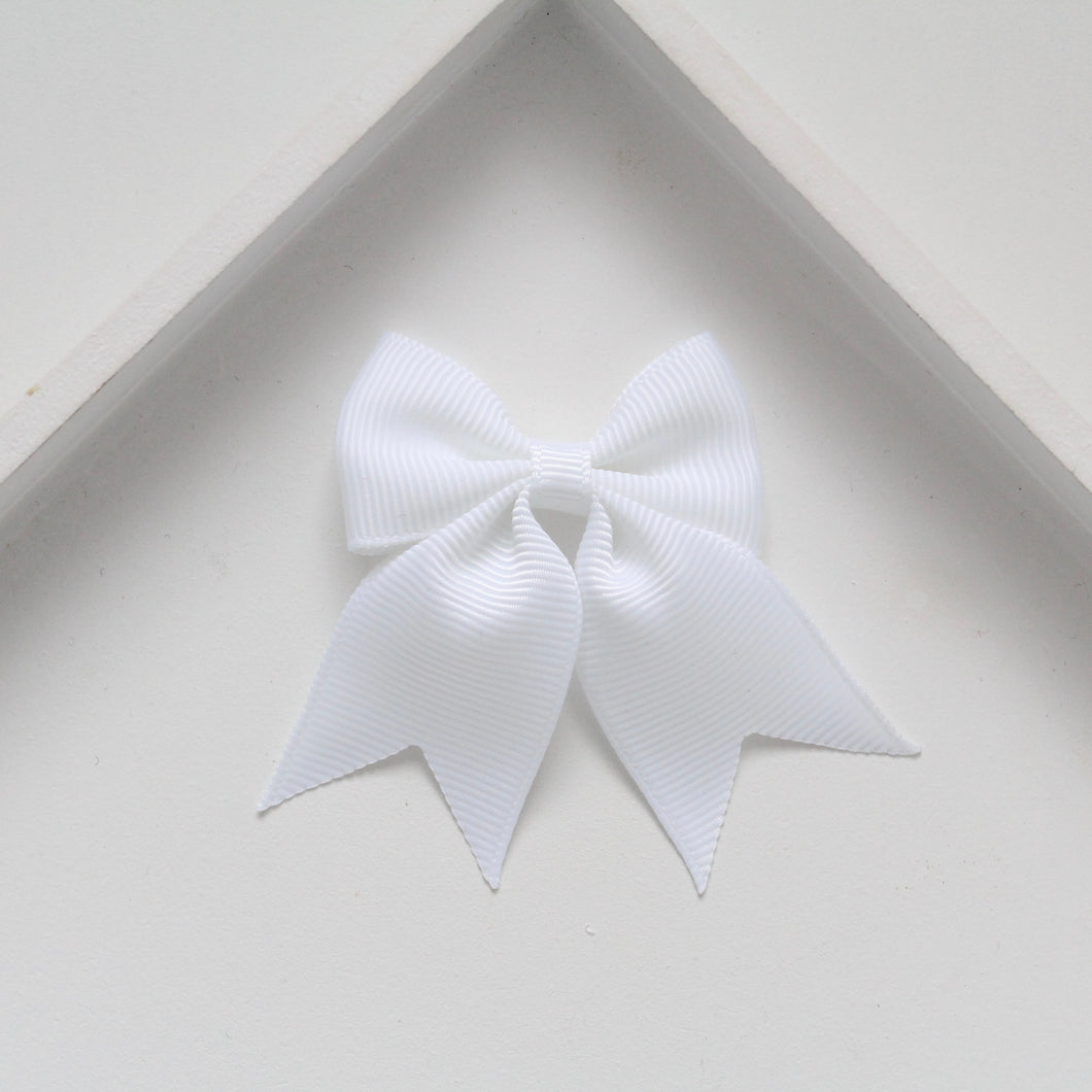 Personalised short tail pinch ribbon clip & bobbles 33 colours