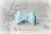 Load image into Gallery viewer, Medium baby glitter bows (25 Colours)