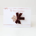 Velvet star bow | Chocolate