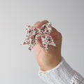 Short tail cream & berry floral bow