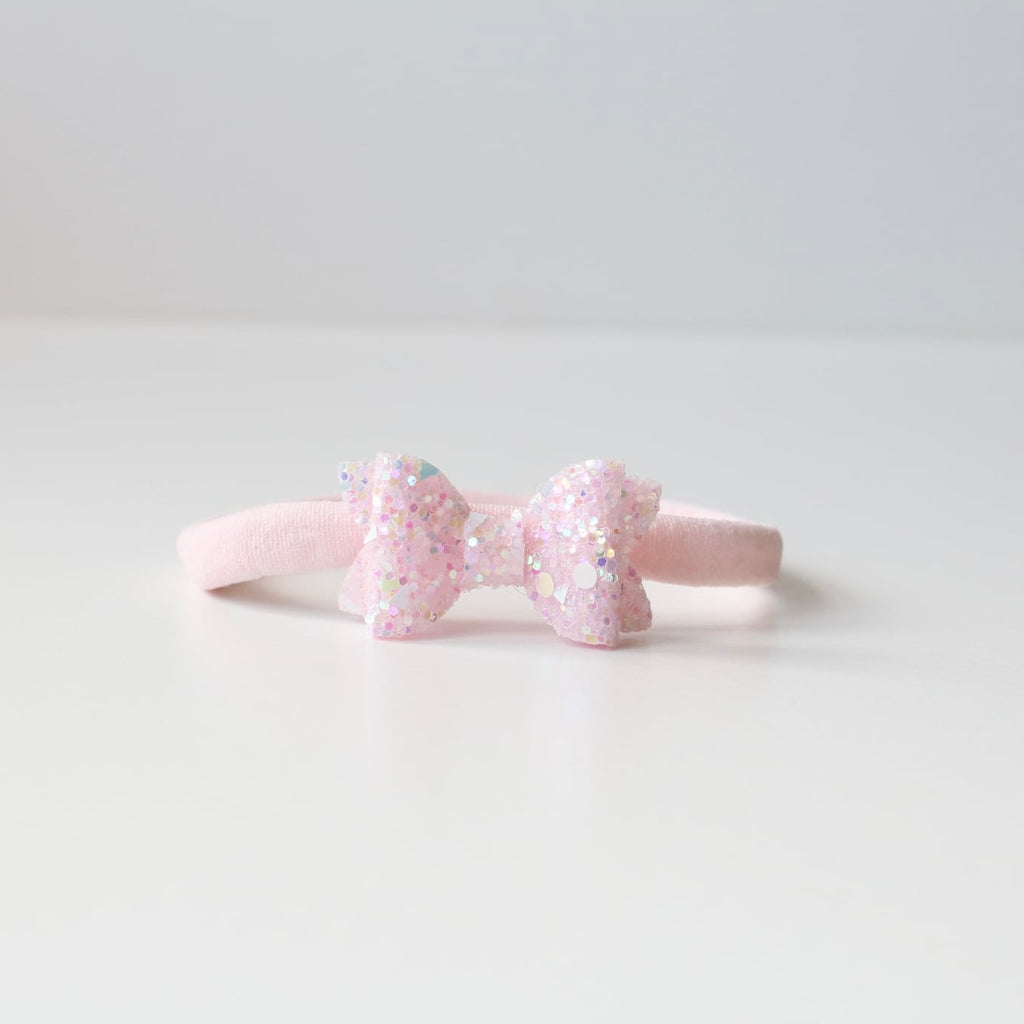 Petite deluxe glitter bows | 22 Colours | Clip, headband or bobble