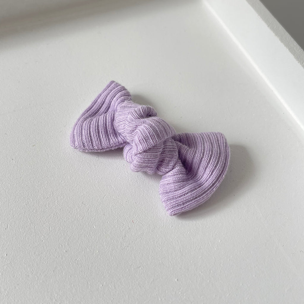 Petite jersey ribbed knot bows | 20 Colours | Clip, headband or bobble