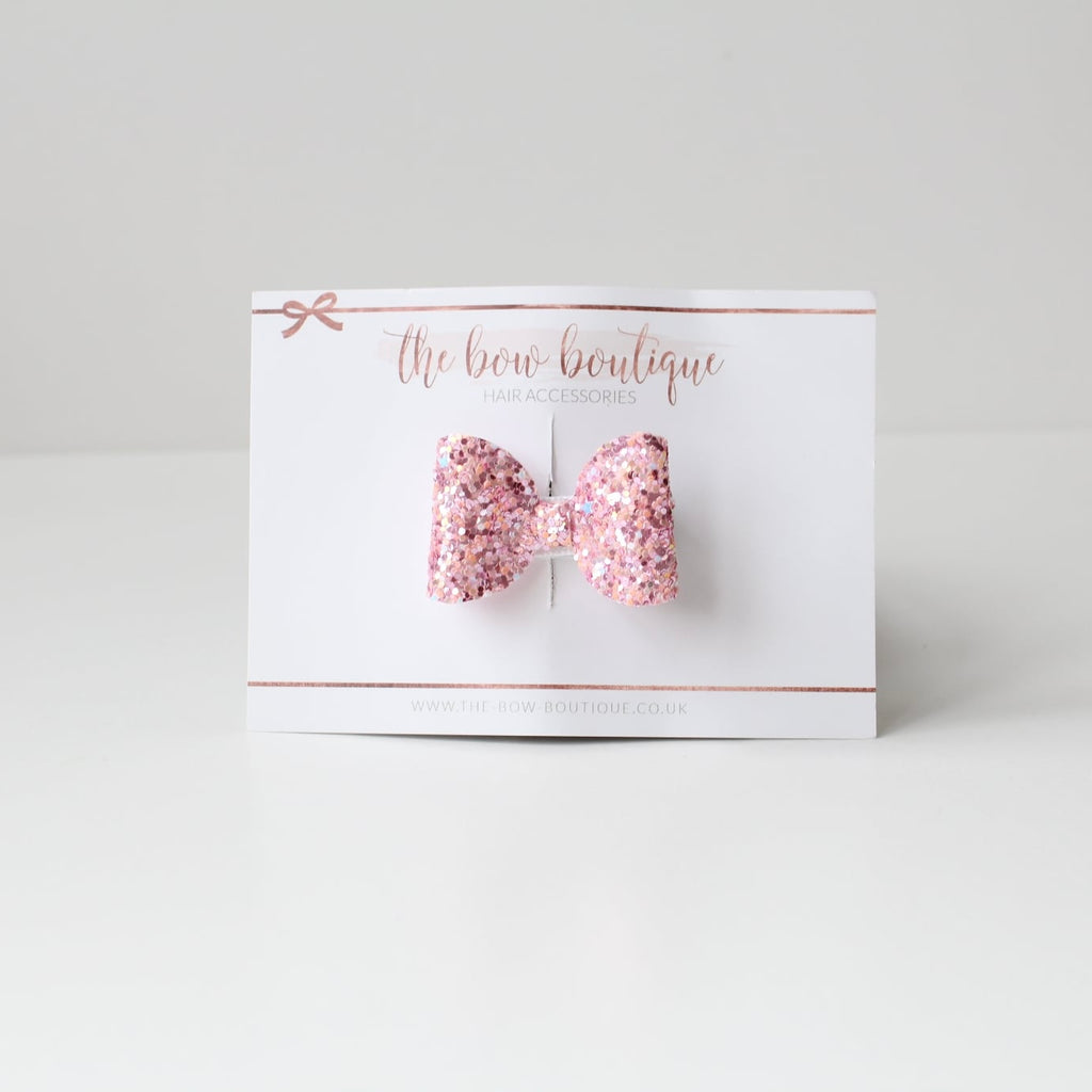 Mini glitter bows | 22 Colours | Clip or bobble