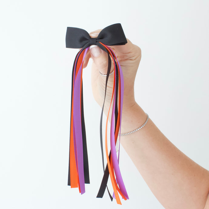 Halloween tail pinch ribbon bows
