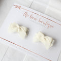 Darling petite pigtail sets | Cream | Clips or bobbles