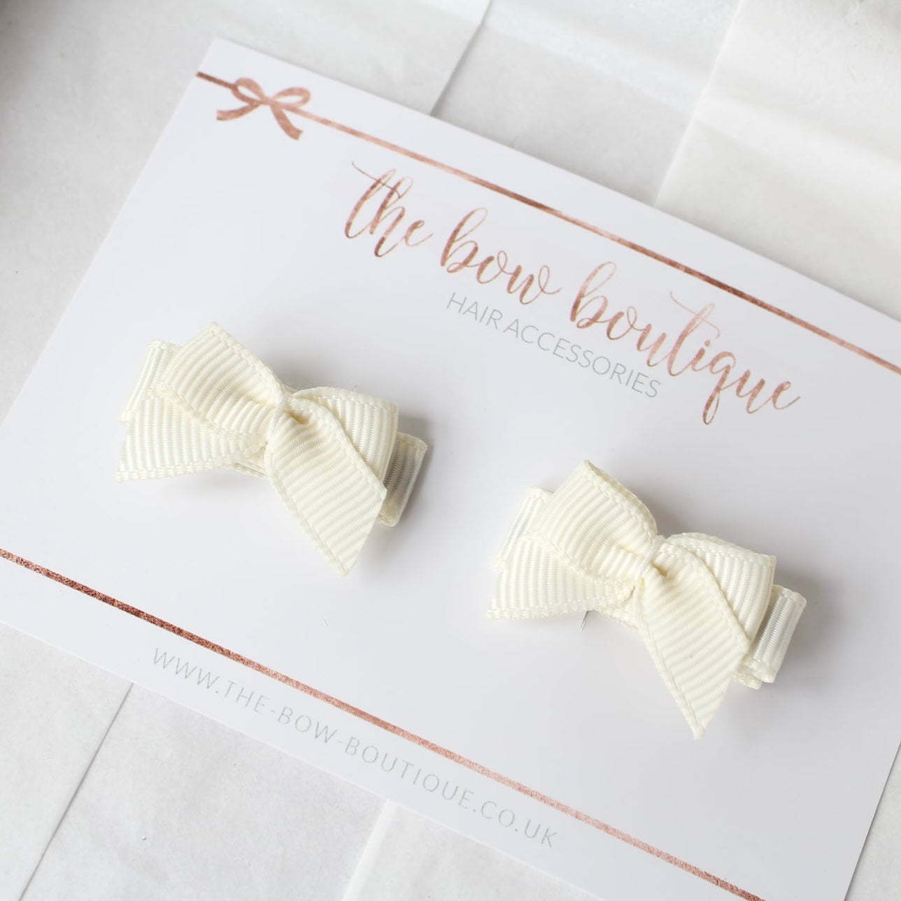 Darling petite pigtail sets | Cream | Clips or bobbles