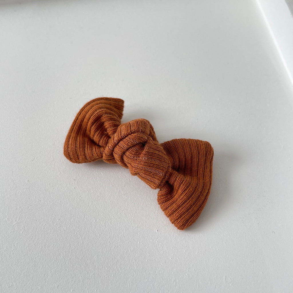 Petite jersey ribbed knot bows | 20 Colours | Clip, headband or bobble