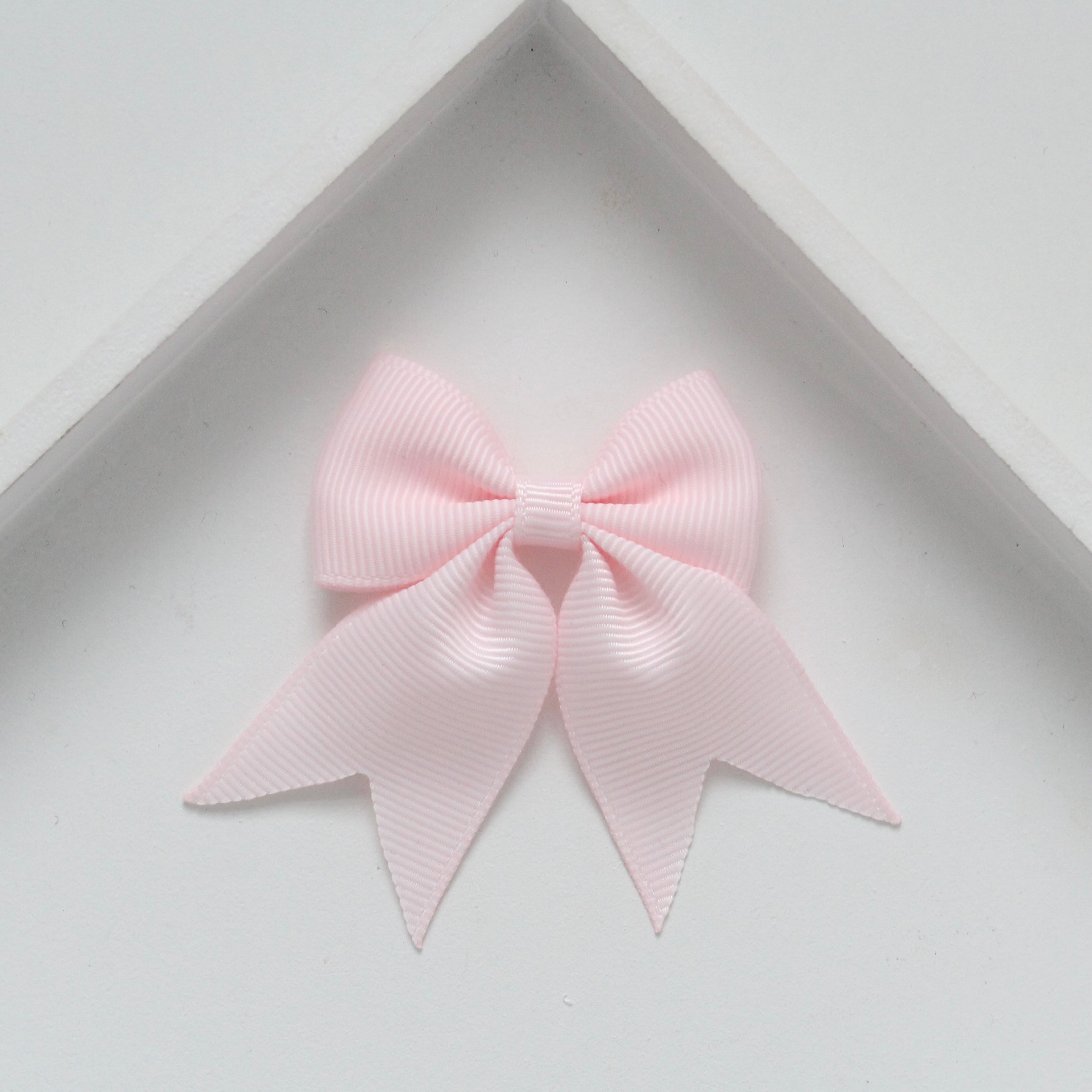 Personalised short tail pinch ribbon clip & bobbles | 34 colours