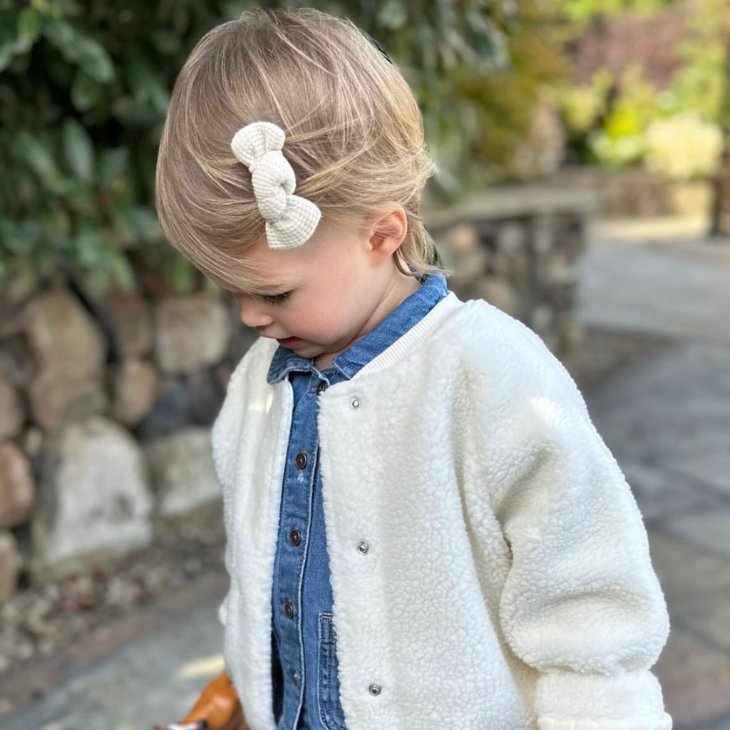 Natural waffle knot bows | Clip, headband, bobble or alice band