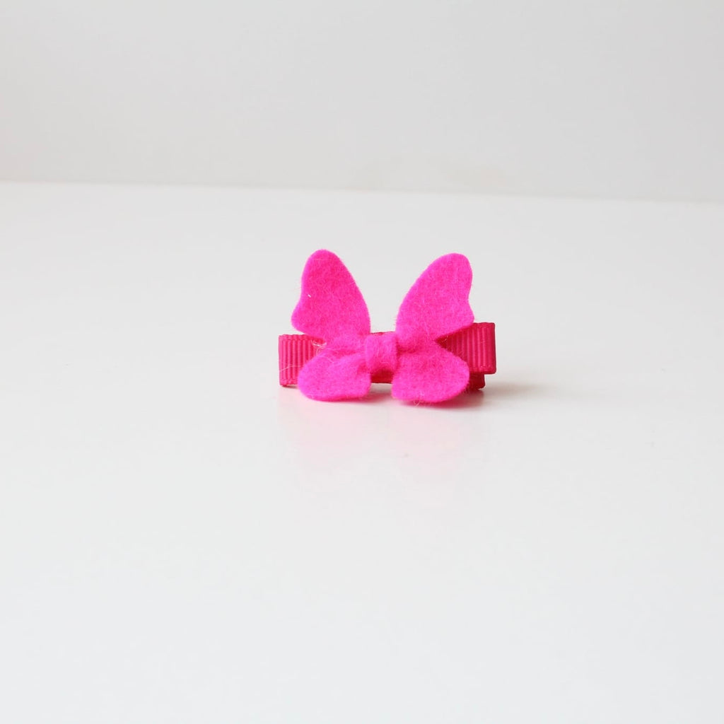 Felt butterflys on lined clip | 26 Colours