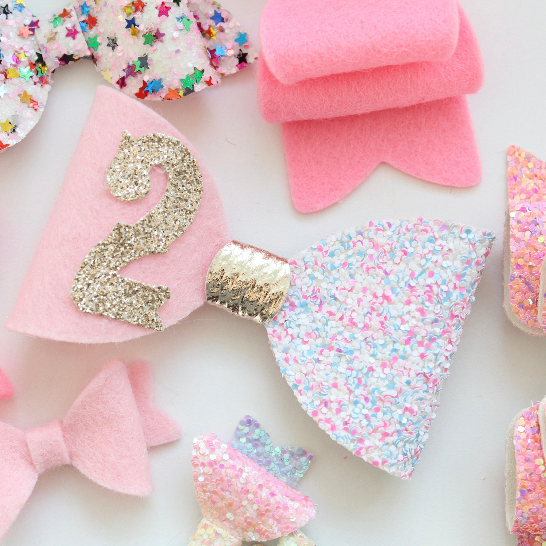 Birthday bows | Clip or headband | 8 Colours