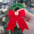 Santa ribbon bow | Clip or headband