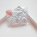 White nylon bobbles x 10 | Standard size