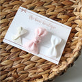 Light pink embroidered clip set