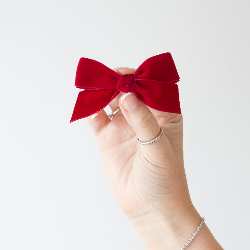 Velvet ribbon bows | 14 colours | Clip or headband